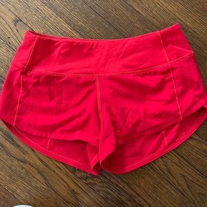 Lululemon Speed-Up short (red) 2.5” inseam